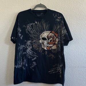 Y2K Grail Blue Skull Graphic Men's Tee